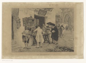 Hommes rassemblés autour de l