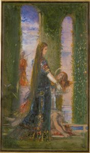 Salomé dans le jardin, ou Salomé portant la tête de saint Jean-Baptiste (aquarelle et gouache sur papier) - Gustave Moreau