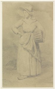 Servante debout avec un panier sous le bras - Gustave Wappers