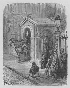Horse-Guard en faction devant le palais de la Reine - Gustave after Dore