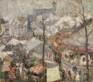 Foire sur Vrijdagmarkt à Gand - Gustave de Smet