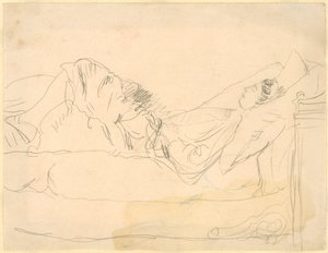 Fille allongée sur un lit