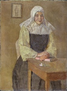 Mère Poussepin assise à une table - Gwen John