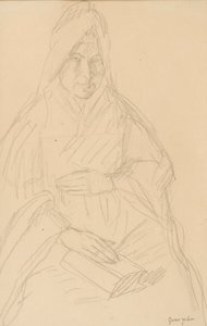 Étude pour Mère Poussepin assise à une table, vers 1915 - Gwen John
