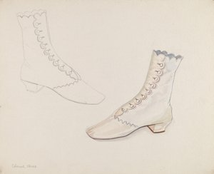 Chaussures de mariage quaker, vers 1936 - Gwyneth King