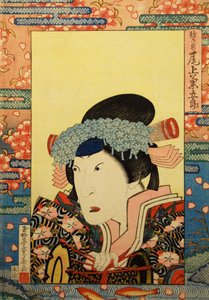 Acteur de Kabuki Onoe Kikugorô III en tant que Shizuka Gozen - Gyokuryutei Shigeharu
