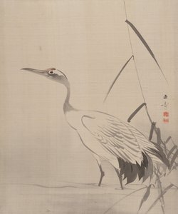 Grue parmi les roseaux, 1887-92 - Gyokusho Kawabata
