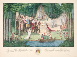 Réception de Christian VII en Elysium par ses ancêtres - H.G. Beenfeldt