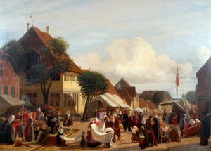 Un jour de marché à Fredericia - H.J. Hammer