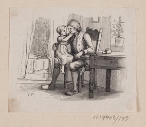 Illustration pour "Ib et petite Christine" dans H.C. Andersen, "Contes et histoires", Tome 2 - H.P. Hansen