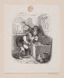 Illustration de "Petit Claus et Grand Claus" dans H.C. Andersen, "Contes et Histoires", Tome 1 - H.P. Hansen