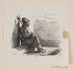 Illustration pour "Les Galoshes de la Fortune" dans H.C. Andersen, "Contes et histoires", Tome 1 - H.P. Hansen