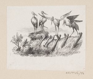 Illustration pour "Les Cigognes" dans H.C. Andersen, "Contes et Histoires", Tome 1