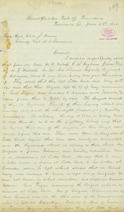 Lettre de H. T. Reid, quartier général, Poste de Providence, Louisiane, au Brigadier Général Elias S. Dennis, 22 juin 1863 - H.T. Reid
