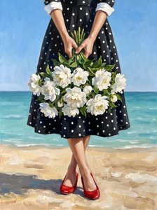 Une femme sur la plage
