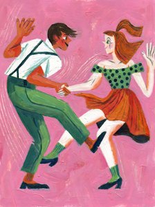 Couple de danseurs de swing