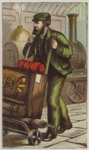 Portier de gare (lithographie en couleur) - H.W. (after) Petherick