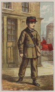 Télégraphiste (lithographie en couleur) - H.W. (after) Petherick