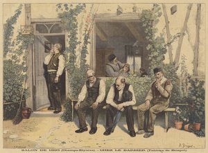 Chez le barbier - H. Brispot