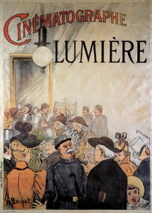 Affiche pour le cinématographe des frères Lumière au Grand Café en décembre 1895 (illustration) - H. Brispot