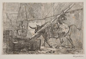 Nissen chevauchant le bœuf - H. C. Henneberg
