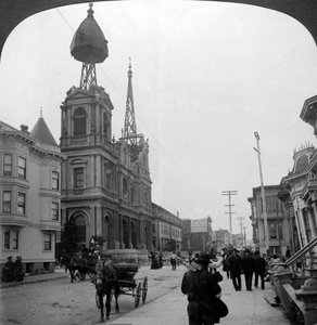 Conséquences du grand tremblement de terre, San Francisco, Californie, USA, 1906 - H. C. White