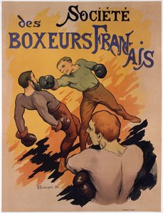 Affiche publicitaire pour la Société des boxeurs français, 1894