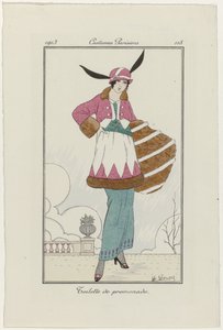 Journal des Dames et des Modes, Costumes Parisiens : Toilette de promenade - H. Honore