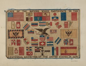 Textile du centenaire - Drapeau