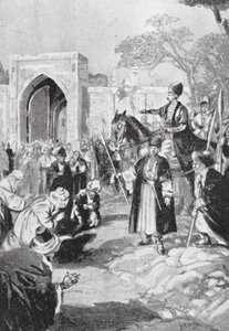 Bokhara ouvre ses portes au Mongol Ogodai Khan, 1231 après J.-C. - H. M. (after) Burton