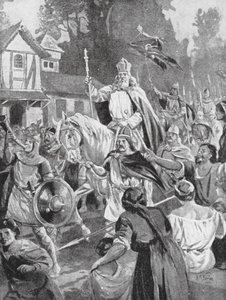 Charlemagne retournant à Bruxelles, sa résidence de campagne - H. M. (after) Burton
