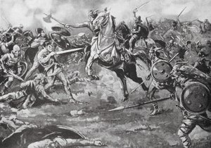 Les Francs aident à vaincre les Huns - H. M. (after) Burton