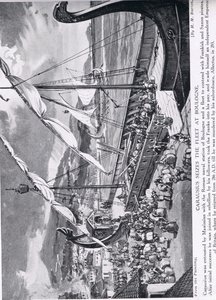 Carausius saisissant la flotte à Boulogne, illustration de 