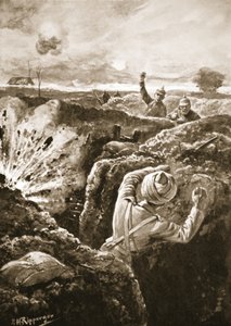 Lieutenant De Pass bombardant l