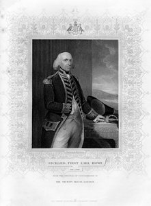 Richard Howe 1726-1799, 1er comte Howe, amiral anglais, 19ème siècle - H. Robinson