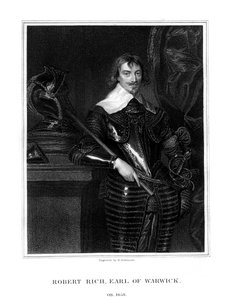 Robert Rich, 2ème comte de Warwick, administrateur colonial anglais, 1827 - H. Robinson