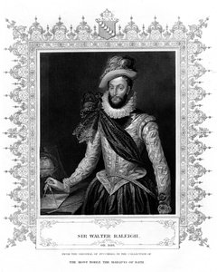 Sir Walter Raleigh, écrivain, poète, courtisan et explorateur, 19ème siècle - H. Robinson