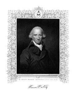 Warren Hastings, administrateur anglais en Inde, 19ème siècle - H. Robinson