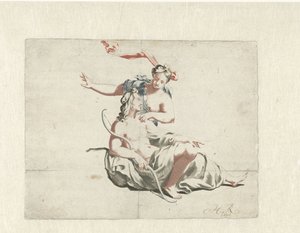 Chasseur et nymphe - H. Roucoma