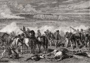 La bataille de Jemappes, 6 novembre 1792, gravée par Alexandre Hurel - H. de la Charlerie