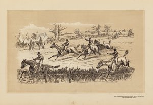 La course de steeple-chase de Tumbletown, n° 11, La dernière clôture (gravure) - Hablot Knight (1815 92) Browne
