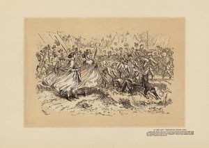 La réunion de Wimbledon, n°1, Le cheval de guerre (gravure) - Hablot Knight (1815 92) Browne