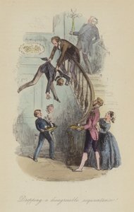 Illustration pour Lewis Arundel ou Le chemin de fer de la vie par Frank E Smedley (gravure en couleur) - after Hablot Knight Browne