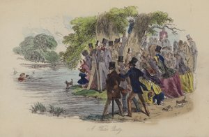 Illustration pour Lewis Arundel ou Le chemin de fer de la vie par Frank E Smedley (gravure en couleur) - after Hablot Knight Browne