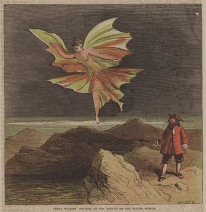La joie de Peter Wilkins au retour de la femme volante - after Hablot Knight Browne