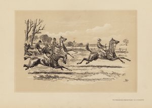 La course de steeple de Tumbletown, No 3, Trop chaud pour durer (gravure) - Hablot Knight (1815 92) Browne