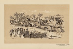 La course de steeple-chase de Tumbletown, n° 6, Le ruisseau - Hablot Knight (1815 92) Browne