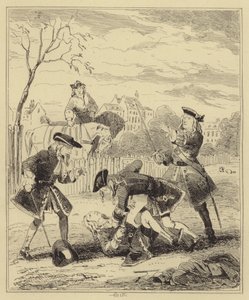 Duel entre Lord Mahon et le duc de Hamilton - Hablot Knight Browne