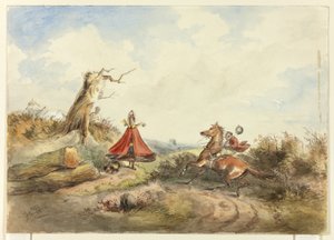 Cheval avec cavalier s