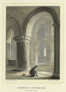 Cathédrale de Norwich, vue à travers la nef